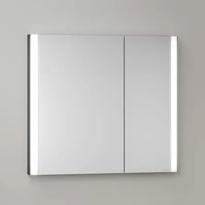 Productafbeelding van Keuco Royal Metis LED inbouwspiegelschaaf, 80 x 71 cm, met 2 asymmetrische deuren