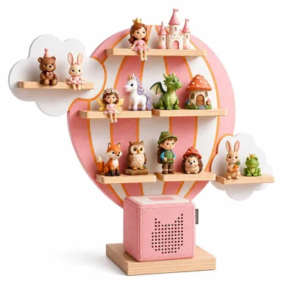 Produktbild von Magnetisches Holzregal für Toniebox-Figuren