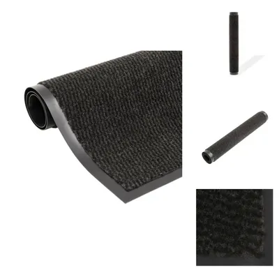 Image de vidaXL Tapis de sol Rectangulaire Tufted 60x90 cm Noir - Paillassons