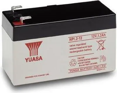 Obrázek produktu pro Yuasa NP1.2-12 - Plombierte Bleisäure (VRLA) - -15 - 50 °C - Schwarz - Weiß (NP1.2-12)