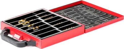 Produktbild von 99-teiliges Bohrerset Stufenbohrer Titan Nitrid beschichtet in Stahlblechkassette NE00464