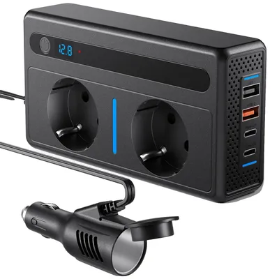 Image de Onduleur, chargeur multifonctionnel 7 en 1, indicateur de tension intelligent, 1 pièce