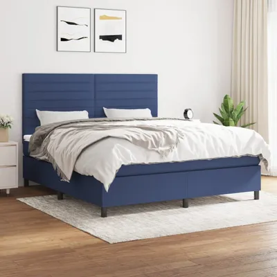Produktbild von Maison Exclusive - Boxspringbett mit Matratze Blau 160x200 cm Stoff