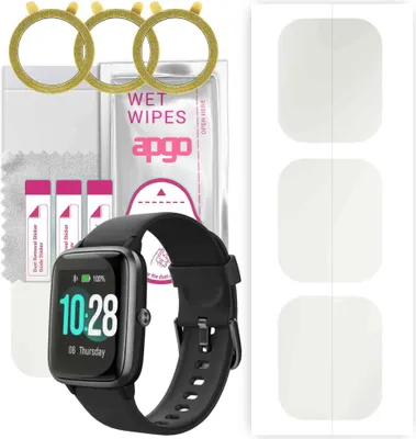 Produktbild von apgo 3 Stück Schutzfolie, Matt, kompatibel mit Ulefone Watch Smartwatch, Hydrogel Displayschutzfolie mit Positionierhilfe, Displayfolie, robust und kratzfest