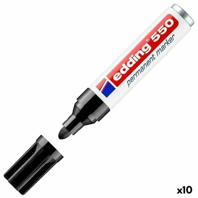 Zdjęcie produktu dla Marker permanentny Edding 550 czarny 10 sztuk