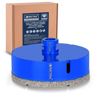 Produktbild von 125mm Diamant Fliesenbohrer M14 Diamantbohrer Glasbohrer Nass- / Trocken Bohrkrone für Winkelschleifer, Diamant Lochsäge von Fliesen Feinsteinzeug