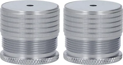 Produktbild von 2 Stück Möbelfüße, 23šC37 mm verstellbar, 50šC500 kg Tragkraft, Aluminiumlegierung, grau