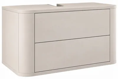 Produktbild von Badplaats Waschtischunterschrank Como 80 cm – Beige – Hängend mit 2 Schubladen