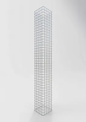 Produktbild von Gabionensäule eckig feuerverzinkt, 27 cm x 27 cm, 200 cm Höhe, MW 5 cm x 5 cm
