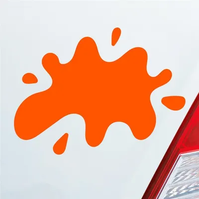 Produktbild von Auto Aufkleber Splash Farbkleks 13x10 cm Orange Sticker Heckscheibenaufkleber