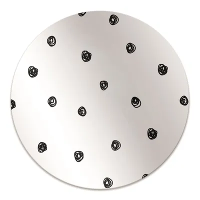 Obrázek produktu pro Kulatá ochranná podložka pod podlahu - Ochranná podložka pod židli - Podložka pod podlahu - 140x100 cm - Černé tečky