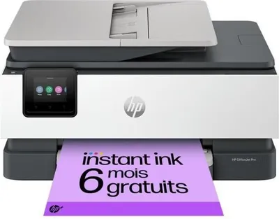 Produktbild von Multifunktionsdrucker HP OfficeJet Pro 8124e, Tintenstrahl, Farbe, Wireless, Bis zu 20 ppm, 225 Blatt Kapazität, HP+