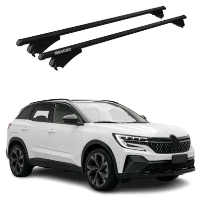 Image de Menabo Barres de toit transversales pour Renault Austral 2022-2025 Alu Noir 2x