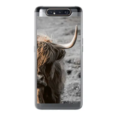 Produktbild von MuchoWow® Handyhülle Schutzhülle Hülle für Samsung Galaxy A80 Schottische Highlander - Kühe - Natur Silikon Softcase Handy Hülle - Schutzdeckel
