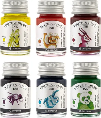 Produktbild von Write and Draw Ink Set CARNIVAL, Schreib- und Zeichentusche, 6 x 10 ml