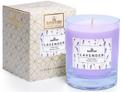 Produktbild von Luxuskerze Santini - Lavendel, 200g