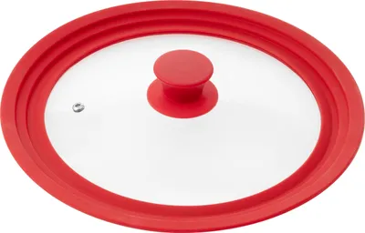 Produktbild von bremermann Universal-Glasdeckel mit Silikonrand, 30/32/34 cm, rot groß