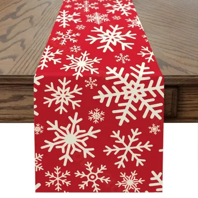 Obrázok produktu pre Vianočná obrusovka s motívom snehových vločiek, 30 x 180 cm, polyester