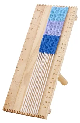 Produktbild von Holzwebstuhl-Bausatz für Schmuck und Handarbeiten, 10x20x20,5 cm