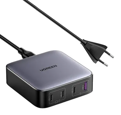 Obrázok produktu pre Nabíjačka UGREEN CD328 Nexode, 3x USB-C, USB-A, GaN, 100 W (čierna)