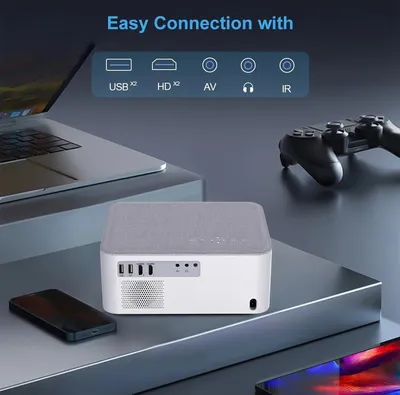 Image de Projecteur - Mini projecteur - Compact - Portable - 1080 Full HD - 4K - Vidéo Wi-Fi