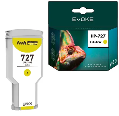 Immagine prodotto di Inchiostri Evoke per HP 727Y, giallo, 300 ml | F9J78A | Compatibili con le stampanti HP T920, T930, T1500, T1530, T2500, T2530