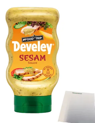 Produktbild von Develey Foodtrip-Sauce Sesam (300ml Flasche) + usy Block