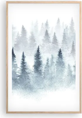 Produktbild von Gerahmtes Poster - Rahmen in heller Eiche - Bäume Wald Natur - 61x91,5 cm - Wand Bild - Wanddeko - Wandbilder - Kunstposter - Wandposter - Bilderrahmen - Bilder - Kunstdruck - Wandbild P2NPA61x91-3981