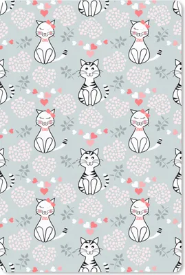 Produktbild von MuchoWow® Mauspad Mousepad Muster - Katze - Herz - Mädchen - Kinder - Mädchen 40x60 cm - Mousepads - Maus Mat - Pad - Mausunterlage - Schreibtisch Accesoire