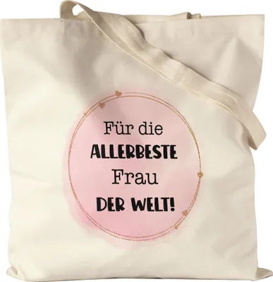 Produktbild von Für die allerbeste Frau der Welt Jutebeutel Geschenkidee Geburtstag Weihnachten Frau Ehefrau Freundin Partnerin