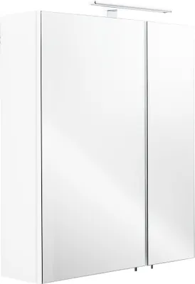 Produktbild von Spiegelschrank 60x68x16cm mit LED Leuchte weiß matt : Weiss