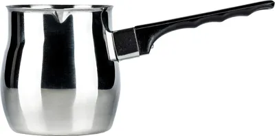Produktbild von Türkische Kaffeekanne mit Griff - 18/10 Edelstahl - 170 ml Kaffeekanne