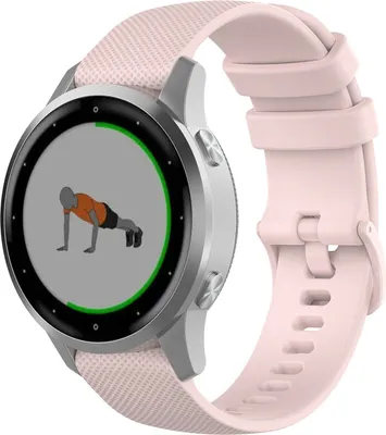 Produktbild von Strap-it Garmin Vivoactive 4s Silikonarmband - 40mm - Hellrosa