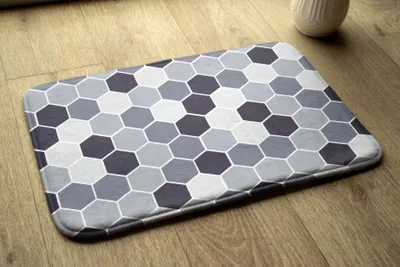Obrázek produktu pro Koupelnová předložka - Koberec do koupelny - Absorpční rohožka Sprchové koberce - 75x45 cm - Geometrické vzory