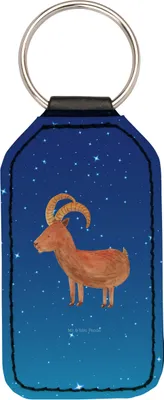 Produktbild von Mr. & Mrs. Panda schlüssel anhänger Sternzeichen Steinbock - Sternenhimmel Blau - Geschenk, Schlüsselanhänger Mit Spruch, Steinböcke, Geburtstag Januar, schlüsselbund
