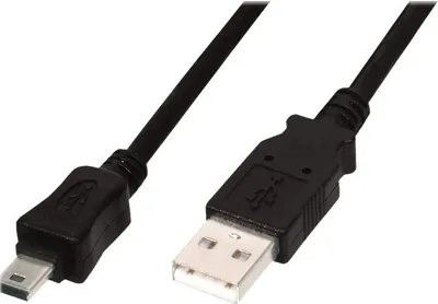 Produktbild von DIGITUS USB 2.0 Anschlusskabel Typ A -mini B St/St 3.0m, sw
