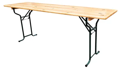 Produktbild von Biertisch LUX 220x50cm – Massivholz Kiefer