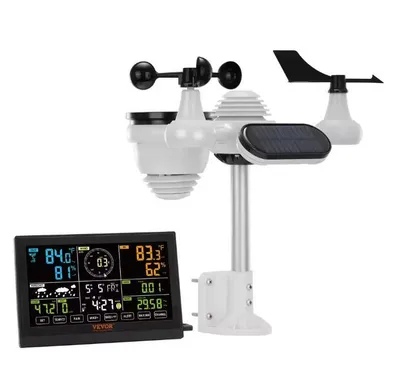 Produktbild von Wetterstation 7-in-1 kabellos solarbetrieben 7,5" Zoll Display digital