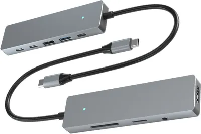 Immagine prodotto di INF Hub USB-C 9 in 1 con HDMI, ricarica PD e lettore di schede SD/TF