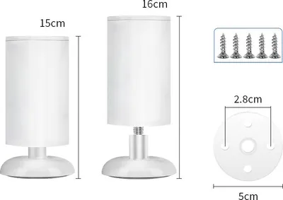 Immagine prodotto di INF Staffe per gambe da tavolo bianche - Set da 4 15 cm