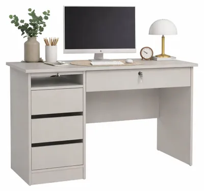 Schreibtisch mit 4 Schubladen, Kaschmir, 110 x 49 x 76 cm