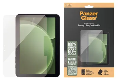 Obrázok produktu pre PanzerGlass ® Screen Protector Samsung Galaxy Tab Active5 Pro | Ultra-Wide Fit, Samsung, Samsung - Galaxy Tab Active5 Pro, Suché aplikovanie, Odolné proti poškriabaniu, Odolný proti nárazom, Priehľadná, 1 kusov