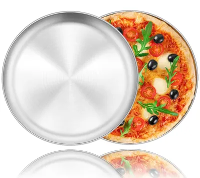 Obrázek produktu pro Sada dvou nerezových forem na pizzu, určených pro použití v troubě