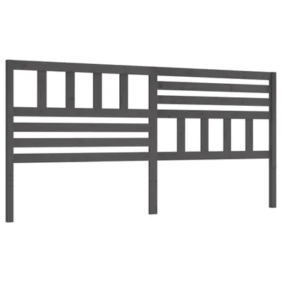 Produktbild von vidaXL Kopfteil Grau 206x4x100 cm Massivholz Kiefer