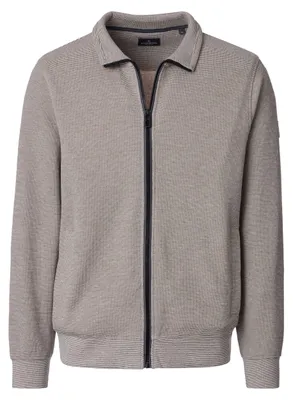 Produktbild von CASAMODA Herren Sweatjacke Stehkragen Zipper Baumwollmix Beige 4XL