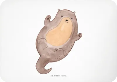 Produktbild von Mr. & Mrs. Panda magnet Otter Umarmen - Weiß - Geschenk, Notizhalter, Kühlschrankmagnet, Hallo, gut Gelaunt, Seeotter See, glücklich, zettelhalter, Optimistisch