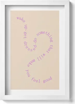 Produktbild von Motivierender inspirierender Satz– Wandbild mit Rahmen – Gerahmtes Bild  – Wanddekoration – 20x30 cm – Weiß