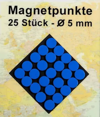 Produktbild von Einfarbige Kartenmarkierungen/Magnete. Blau. 25 Stück.