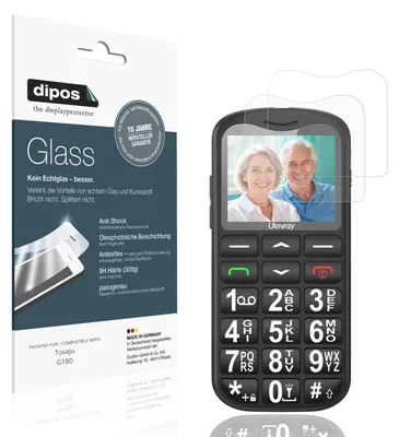 Produktbild von 2x Schutzfolie für Tosaju G180 matt - Anti-Shock 9H Folie dipos Glass Kunststoffglas