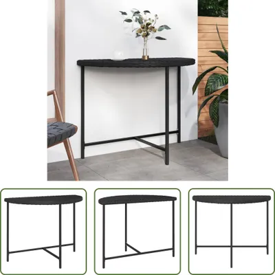 Produktbild von The Living Store Gartentisch Schwarz 100x50x75 cm Poly Rattan